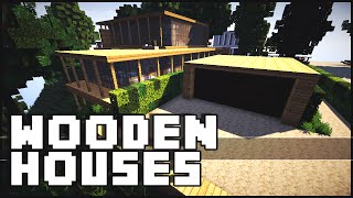 Minecraft  Epic Wooden Houses [upl. by Kironde]