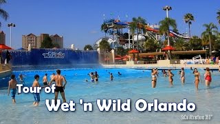 HD Tour of Wet n Wild Orlando water park [upl. by Sorac]