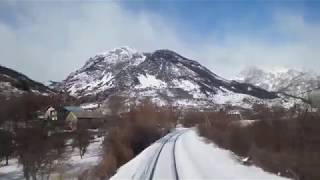 5 Montdauphin Guillestre à lArgentière les Ecrins en cabine AGC B81500 cab ride drive view SNCF [upl. by Elletnahs]