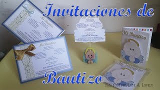 DIY Invitaciones de bautizo  3 Opciones  👼👶 👼👶 [upl. by Naitsabes]