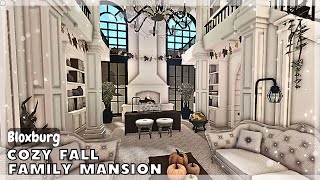 BLOXBURG Fall Family Mansion Speedbuild interior  full tour Roblox House Build [upl. by Tlevesor]