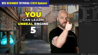 Unreal Engine 5 FREE Beginner Tutorial  Getting Started 2024 Update [upl. by Marteena]