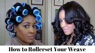 How to Roller Set Your Weave [upl. by Caron]