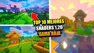 👉Top 10 mejores SHADERS para MINECRAFT Java 120  1201 Gama baja sin LAG [upl. by Gnouv513]