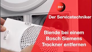 Blende bei einem Trockner entfernen Bosch Siemens [upl. by Oiligriv]