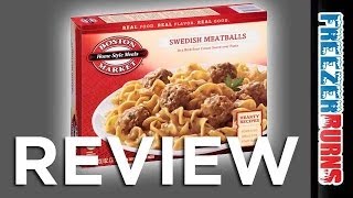 Boston Market Swedish Meatballs Video Review Freezerburns Ep644 [upl. by Ahsienot]