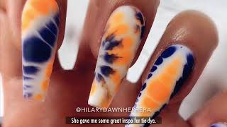 NAIL ARTeasy tiedye nails [upl. by Mahsih]