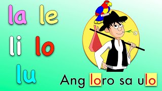 TAGALOG PAGBASA ng La Le Li Lo Lu  LA LE LI LO LU for beginners [upl. by Enelahs]