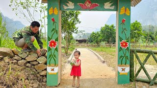 How to make a gate from wood and fence to protect the farmBuild beautiful wooden gate xuan truong [upl. by Haleigh219]