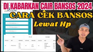 Cara cek Bansos 2024  Di Kabarkan Cair Cek Bansos Lewat Hp [upl. by Cece656]