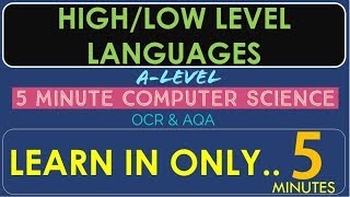 Tutorial 12 High and Low Level Language in 5 minutes [upl. by Nahamas996]