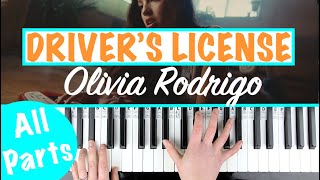 How to play DRIVERS LICENSE  Olivia Rodrigo Piano Chords Tutorial [upl. by Irrac448]