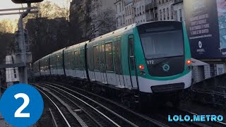 Paris Métro Ligne 2 mf01 à Barbès Rochechouart￼ [upl. by Politi]