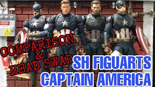 HEAD SWAP and COMPARISON SH Figuarts Captain America [upl. by Areid183]