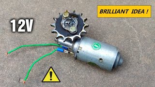 Amazing Project with 12v DC Motor amp Chain Sprocket [upl. by Zohara]