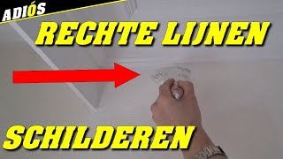 TIPS OM RECHTE LIJNEN TE SCHILDEREN ZONDER PLAKBAND Dit is de truc Painting Straight Lines [upl. by Witha]