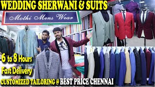 WEDDING SUITSBLAZERSSHERWANISHIRTPANTMENS WEAR CUSTOMIZED TAILORING BEST PRICE IN CHENNAI TAMIL [upl. by Dorcea566]