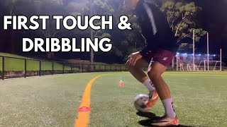 Individual First Touch amp Dribbling Training Session [upl. by Nniroc]