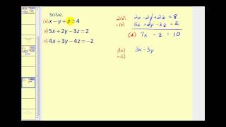 Systems of Equations in Three Variables Part 2 of 2 [upl. by Kettie]