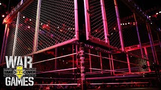 The cage is lowered for NXTs firstever WarGames Match NXT TakeOver WarGames [upl. by Gnouh]