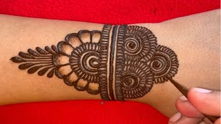 Back hand beautiful henna design  Simple and easy mehndi designs for hands [upl. by Ethban]