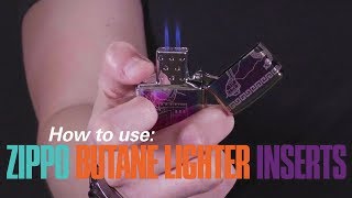 Zippo Butane Torch Insert HowTo [upl. by Neelik]