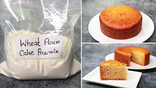 Wheat Flour Cake Premix Recipe  Homemade Vanilla Cake Premix  Eggless amp Without Oven  Yummy [upl. by Atel]