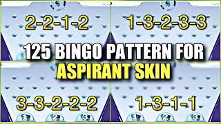 125 BINGO PATTERN FOR ASPIRANTS SKIN  MOBILE LEGENDS ASPIRANTS [upl. by Iroc]