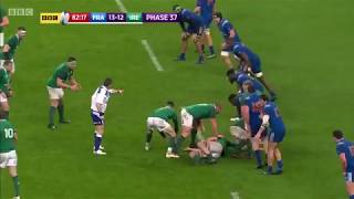 Johnny Sexton drop goal against France 6 Nations 2018 [upl. by Noemys]