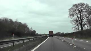 Driving Along The M50 Motorway From J2 To M5 J8 Interchange Strensham Worcestershire England [upl. by Orsola]