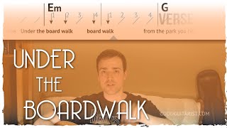 quotUnder The Boardwalkquot Easy Beginner Guitar Lesson  Learn The Famous quot50s Progressionquot [upl. by Iramat]