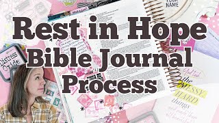 Rest in Hope  Bible Journal Process  Illustrated Faith [upl. by Anaejer]