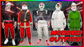 NEW GTA 5 HOW TO GET MULTIPLE XMAS MODDED OUTFITS COLORED JOGGERS AFTER PATCH 168  GTA Online [upl. by Nrev395]