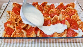 Conchiglioni ripieni al forno buonissimi  Pasta al forno  Ricetta facile e veloce [upl. by Aroel]