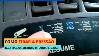 Como tirar a pressão das mangueiras hidráulicas [upl. by Longerich]