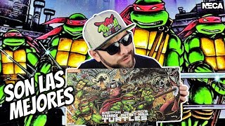 LAS MEJORES TORTUGAS  NECA TMNT MIRAGE COMICS 4 PACK ESTILO JIM LAWSON  UNBOXING  REVIEW [upl. by Enneite607]