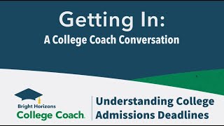 Understanding College Admissions Deadlines GettingInPodcast  92123  Segment 3 [upl. by Philbo]