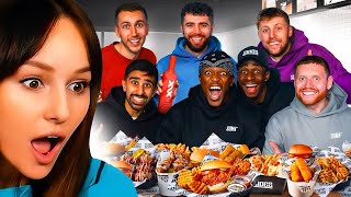 Freya Reacts to SIDEMEN 10 YEAR ANNIVERSARY MUKBANG [upl. by Auqinet]