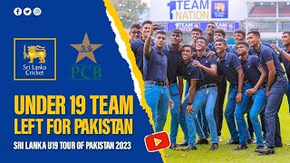 Sri Lanka Under 19 team departs for Pakistan [upl. by Ynehpets]