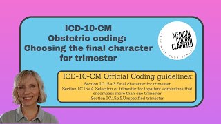 ICD10CM Obstetric coding Choosing the final character for trimester [upl. by Anyak412]