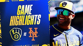 Brewers vs Mets Game Highlights 32924  MLB Highlights [upl. by Gertrudis858]