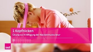 Kopfnicken  Nackenmuskeln trainieren – Übungen gegen Rückenschmerzen [upl. by Lorelei763]