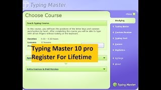 Typing Master 10 Pro and Typing master 7 Register For Life time [upl. by Agate]