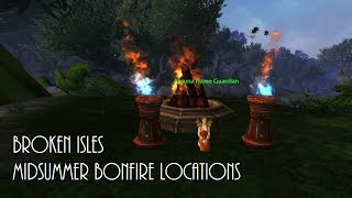 World of Warcraft Broken Isles Bonfire Locations Midsummer World Event Guide [upl. by Mignonne]