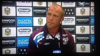 Geoff Toovey after Manly loses to Rabbitohs [upl. by Hannover406]