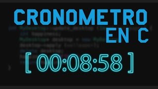 Cronometro en C   001008   Programacion basica en C → Cronometro en consola [upl. by Allerbag]