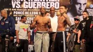 JLEON LOVE amp GABRIEL ROSADO CLASH AGAIN AT WEIGHIN  MAYDAY  MAYWEATHER v GUERRERO [upl. by Dadirac9]