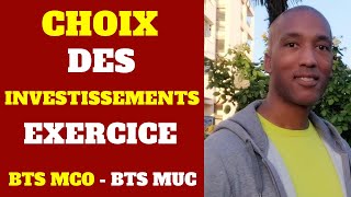 BTS MCO  BTS MUC Gestion  Le choix des investissements  Cas Jo [upl. by Aip]