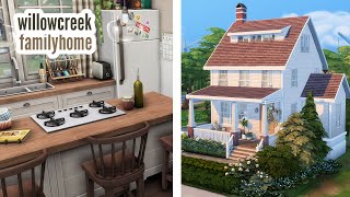 willow creek family home \\ The Sims 4 speed build [upl. by Winny]