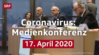 Medienkonferenz mit Fachexperten des Bundes  17 April 2020  SRF News [upl. by Nohsreg978]